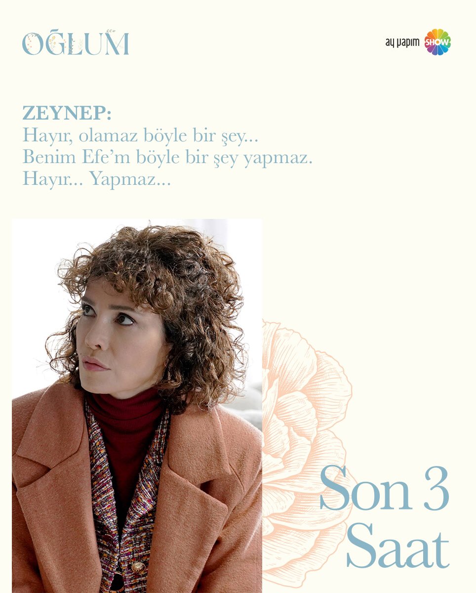Yeni bölüme son 3 saat! 
#oğlum bugün saat 20.00’de <a href="/showtv/">Show TV</a>’de! <a href="/ayyapim/">AY YAPIM</a> 
Bölüm etiketimiz: #oğlum