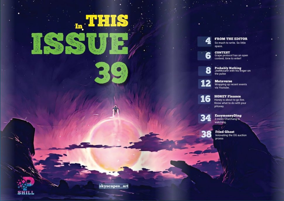 Pixeltoy's tweet photo. @dat_a_bstract @Skyscapes_art @grapeprotocol Issue 39 includes: 
@Gyris_official @FactionsNFT @eventsgrape @dfacademyfc @joemccann @purpleanalysis @thexastronaut @insaphiens @me_metaverse @solswatch @goferzun @hipocreate @doggocap 
#sol #solanawinter
2/3 https://t.co/gCKcpK8Jnk