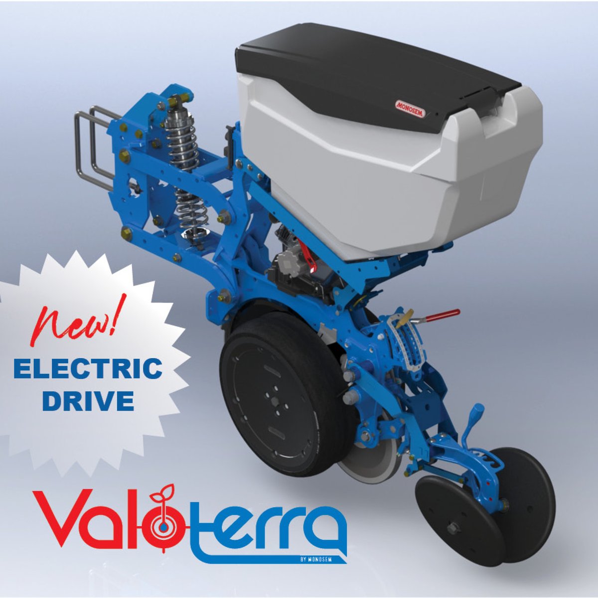 monosemusa's tweet photo. The Future is here.  Meet ValoTerra.  Monosem's new Electric Drive Row Unit.  The New Benchmark of Precision Planting!  #Monosem #ElectricDrive #ValoTerra #Monosem https://t.co/UyVBlqsequ