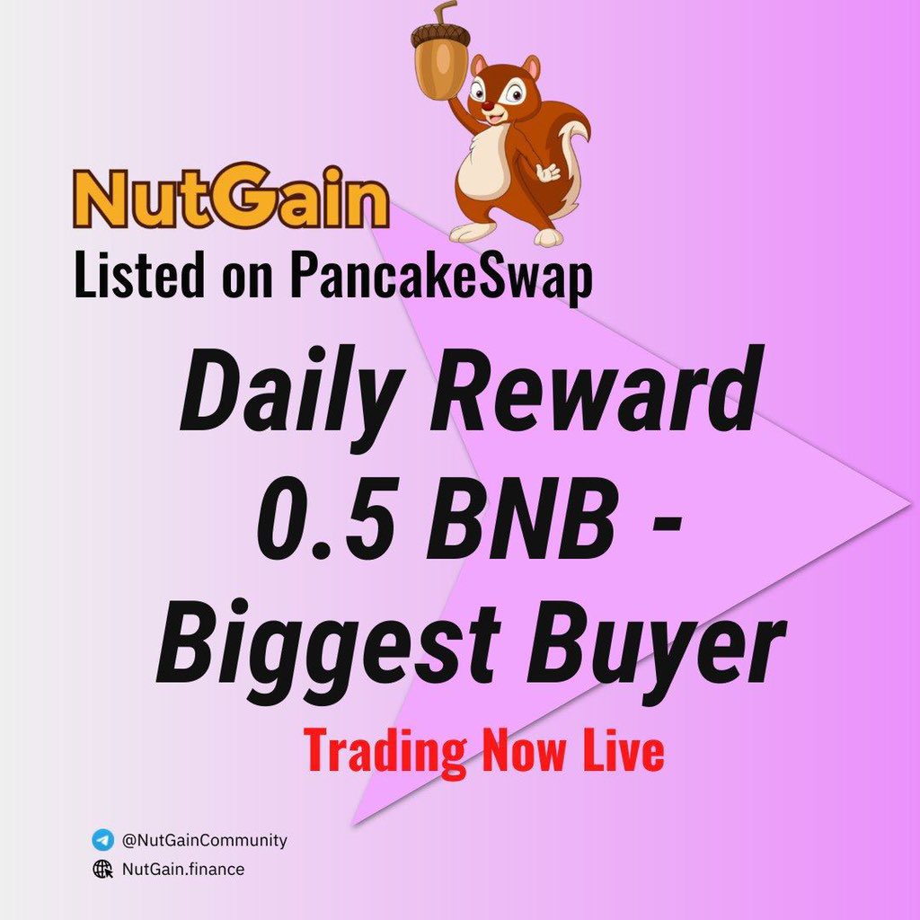 cryptoramote's tweet photo. 🔊NutGain is trading now on PanCakeSwap🎂🥜
Tg : https://t.co/IC7pCI44ns
💰💸Daily REWARD 0.5BNB💰💸🌟🔥
🔥❤️🔥HC FILLED IN 60 SECONDS❤️🔥🔥
💲Get in while the price is low. - 5X POTENTIAL - LOWCAP GEM💸💸
#NutGain #NUTG #LiveTrading #buycheap https://t.co/Z3XKiY1zV1