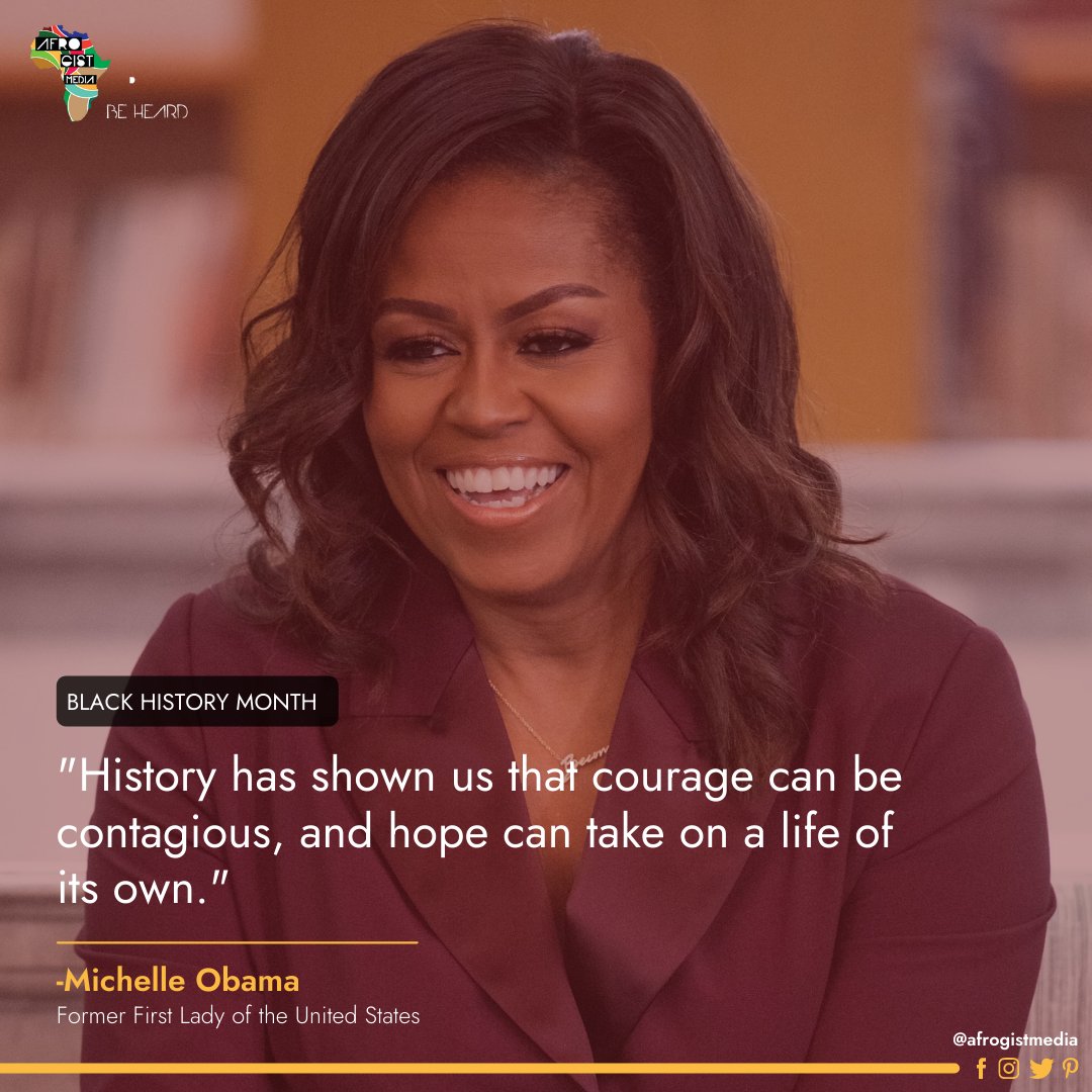 AfroGistMedia's tweet photo. History has shown us that courage can be contagious, and hope can take on a life of its own.
#Afrogist #Afrogistmedia https://t.co/WXlJVjWKre