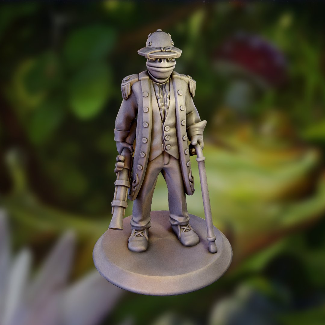 Eddward Werner - Gentlemanly Frog Explorer

View &amp; customize this mini - anvl.co/collection ⚒

#DungeonsAndDragons #DnD5e #TTRPG #DungeonMaster #D20 #TabletopRPG #RPG