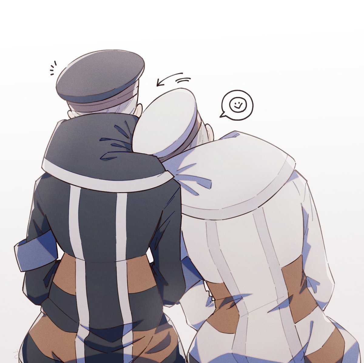 ingo (pokemon) hat multiple boys 2boys male focus grey hair white headwear coat  illustration images