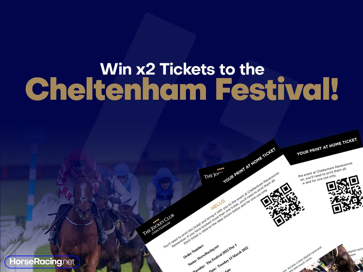 HorseRacing.net (@horseracing_net) on Twitter photo WIN TICKETS TO THE #CHELTENHAMFESTIVAL!
We have x2 Best Mate tickets for Day 1 of Cheltenham to giveaway to one of our lucky followers.
To enter...
🔁 RT this tweet
👥 Follow <a href="/HorseRacing_Net/">HorseRacing.net</a> on Twitter
Winner announced Sunday. Good luck! 🎟 WIN TICKETS TO THE #CHELTENHAMFESTIVAL!
We have x2 Best Mate tickets for Day 1 of Cheltenham to giveaway to one of our lucky followers.
To enter...
🔁 RT this tweet
👥 Follow <a href="/HorseRacing_Net/">HorseRacing.net</a> on Twitter
Winner announced Sunday. Good luck! 🎟