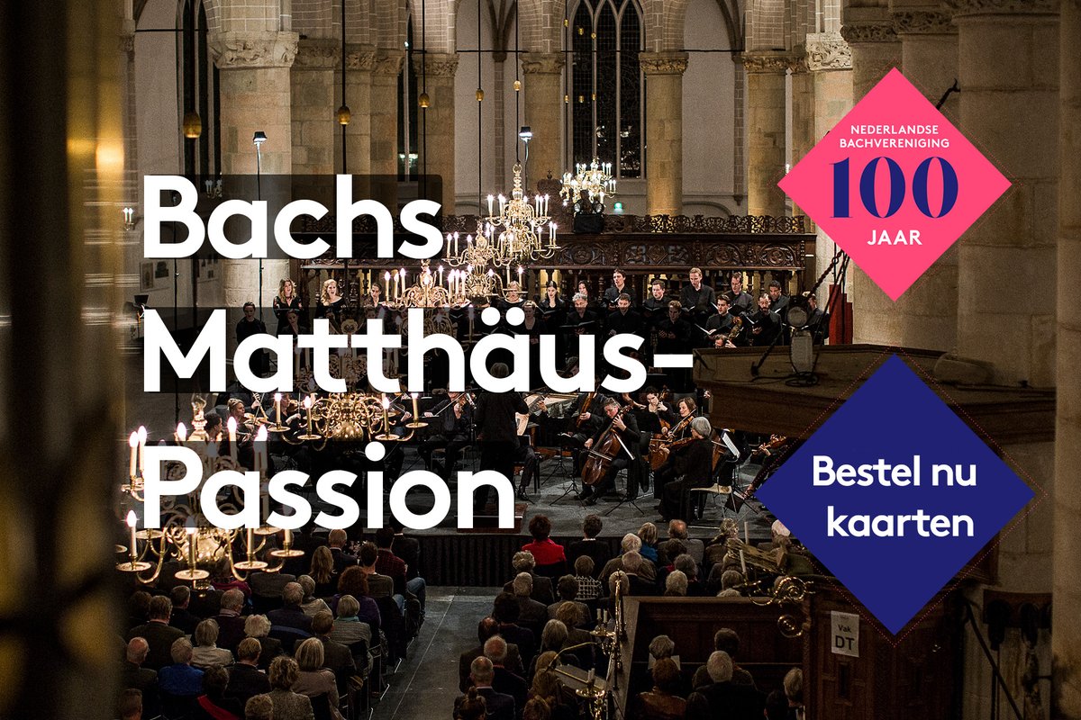 Jubileumeditie van Bachs Matthäus-Passion gaat door!
In 2022 viert de Nederlandse Bachvereniging een honderd jaar oude traditie: al sinds 1922 voert het gezelschap Bachs Matthäus-Passion uit in Grote Kerk Naarden. 
Bestel nu kaarten op: bachvereniging.nl/matthaus-passi…