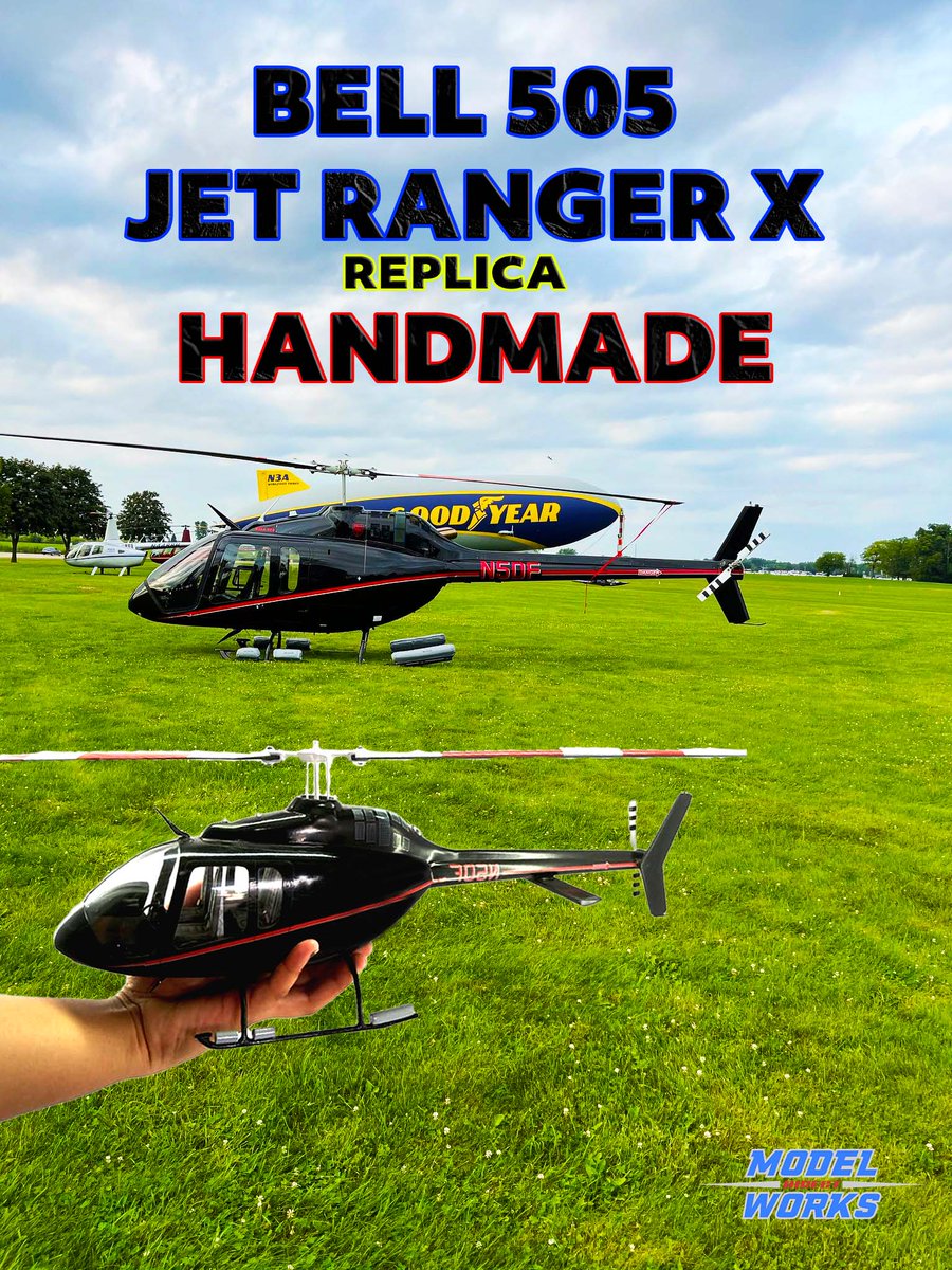 modelworkdirect's tweet image. Shrunken Bell 505 Jet Ranger X handmade from Wood, Resin and composite materials  #CustomHelicopterModel  #CustomAircraftModels  #Modelworks