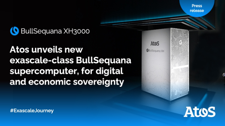 Beth_Howen's tweet photo. Atos CEO @BelmerRodolphe, Deputy minister @Cedric_o &amp; SVP Agnès Boudot unveil the new exascale-class BullSequana supercomputer.

Designed in 🇪🇺, it offers unparalleled flexibility and performance to scientists &amp; researchers worldwild.

➡️ https://t.co/iHuyQ65KKg https://t.co/5JNSdbSw88