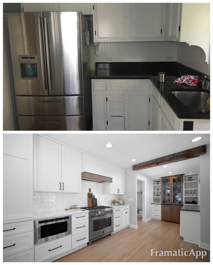 Before and after kitchen.