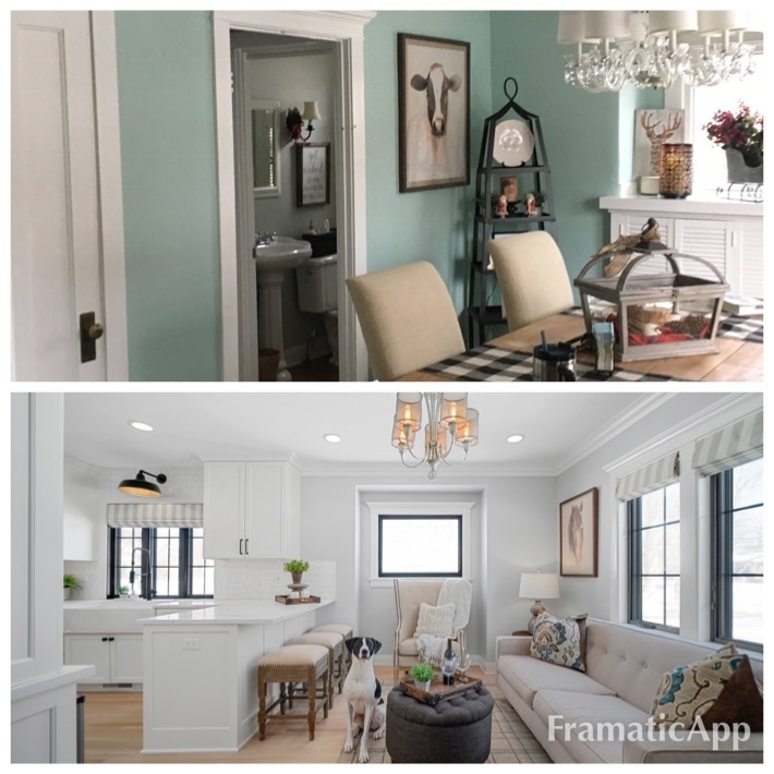 Before and after kitchen. Say hello to Arthur.