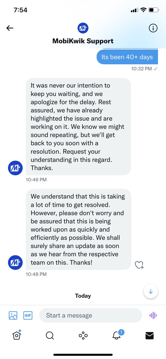 dollyparsh's tweet photo. So sick of following up with @MobiKwikSWAT @MobiKwik on calls/twitter/app for my refund of 10,177 since 6 Jan. Customer support keeps assuring it will be refunded in ‘TWO’ days. Not sure what’s their definition or 2 days. https://t.co/0jglecKPjf