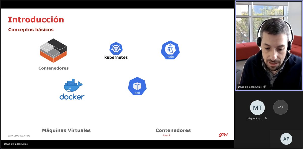HackOnURJC's tweet image. En la primera franja de talleres de #HackOn2022 estamos disfrutando del taller SecDevOps impartido por @DavidHozAlias, donde estamos aprendiendo conceptos como contenedores, Kubernetes, pods, ...