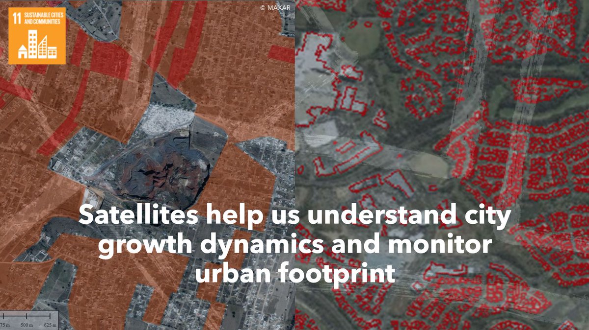 timmermansr's tweet photo. Four examples of the importance of space for the #SDGs, in this case #SDG11, sustainable cities and communities, by @sdipippo_unoosa in today's #Space4Cities webinar.
Satellites play a key role in the liveability of the world's cities and wellbeing of its citizens! https://t.co/MBLAlycXAD
