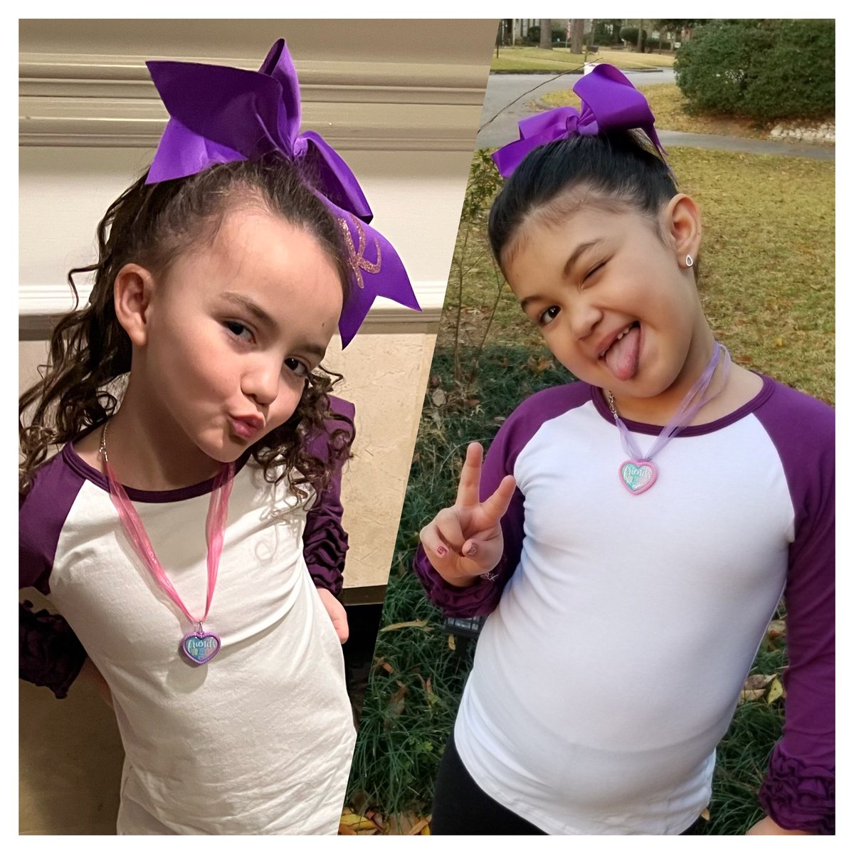 DiazKell_Tech's tweet photo. Harlee &amp; Karlee "Twinning" for Friendship week @HumbleISD_WHE 💖💜💖💜 https://t.co/SAqAS7Uzoh