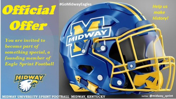 After a great talk with Coach Davis I’m blessed to receive another offer from <a href="/midway_sprint/">Midway University Football Team</a> <a href="/FootballBayonne/">Bayonne Football</a> <a href="/TheWhole9Bay1/">The Whole 9 📍🌹🛡</a>