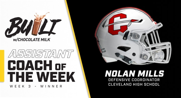dctf's tweet photo. Cleveland High School,

VOTE Nolan Mills for the Dairy Max Built by Nature Assistant Coach of the Year!

Voting = Unlimited through March 1����️ 

https://t.co/ja2lR1e7o4 | @DairyMAX #dctf #txhsfb @ClevelandISDTX @cisd_sports https://t.co/3Qm4LdPSyx