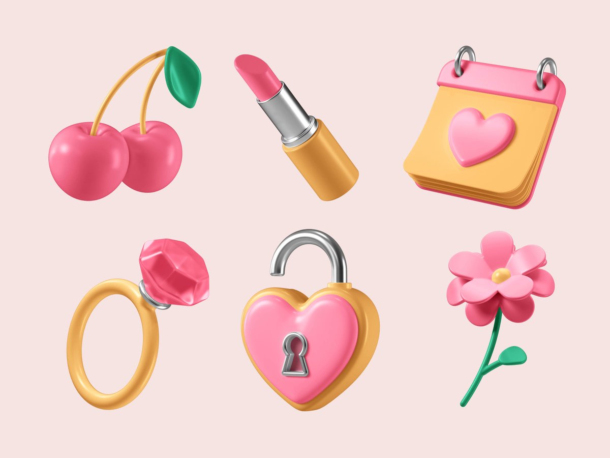 On #Wednesdays we wear pink 🌺🩰

3D Icons Pack by Arina Emelyanova
Buy the romance-themed icon pack for $48 - dribbble.com/shots/16600558…

#pink #wednesdayvibe #icon #romance #BuyNow #creative #market