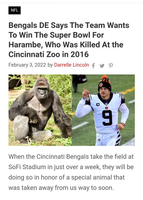 Just a reminder the Bengals let Harambe down. https://t.co/CTExxXNrBr<a href="/tag/makeup"class="tags"><span>#makeup</span></a><a href="/tag/nerd"class="tags"><span>#nerd</span></a><a href="/tag/femme"class="tags"><span>#femme</span></a><a href="/tag/sissy"class="tags"><span>#sissy</span></a><a href="/tag/crossdress"class="tags"><span>#crossdress</span></a><a href="/tag/lgbt"class="tags"><span>#lgbt</span></a>