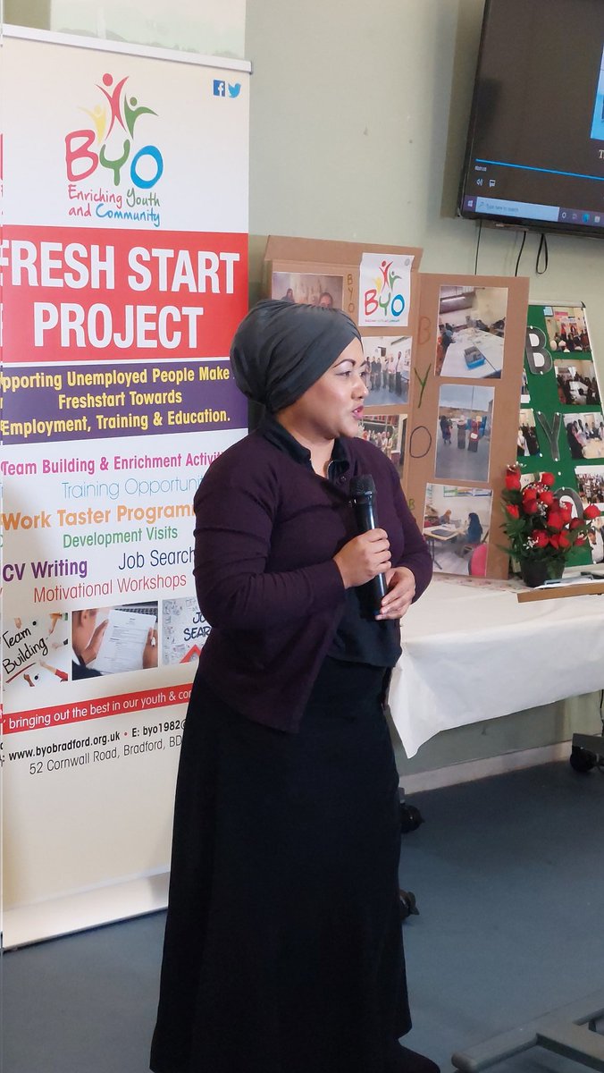 It was a privilege to be invited to the fresh start project celebration event @YouthByo today. @MiahRukeya @Mel_Pickup @karendawber @ActAsOneBDC