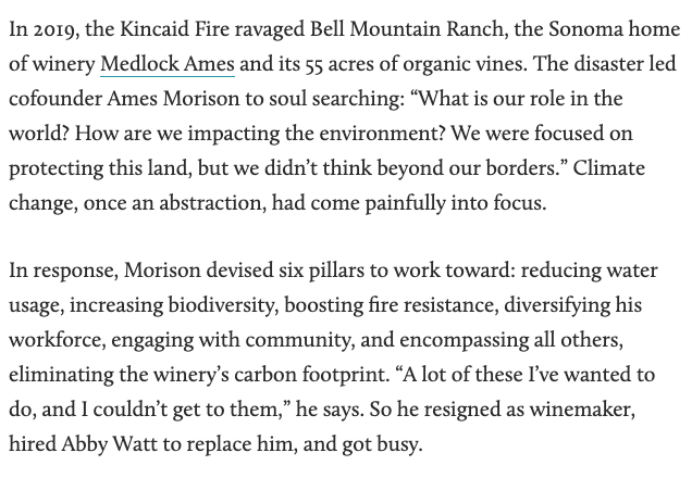 When moving to a sustainable practice, where do you start? 
Reduce water usage
Increased biodiversity
Increasing fire resistance 
Diversified work force
Community engagement
Reducing carbon footprint 
daily.sevenfifty.com/how-producers-…

#wineunites #community #collaboration #sustainable