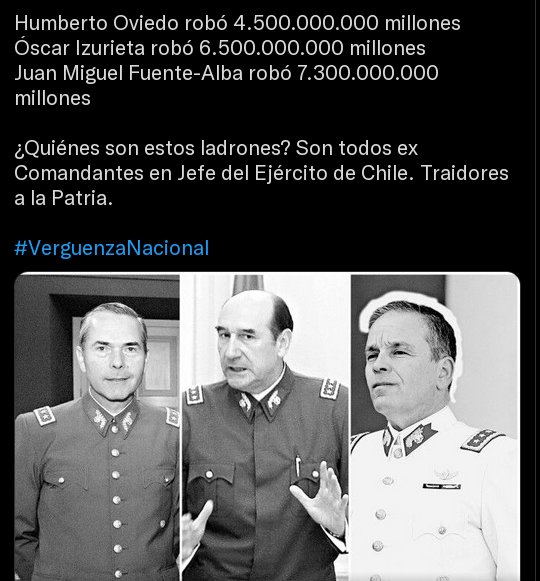 BluesRock30's tweet photo. LADRONES DEL GLORIOSO EJERCITO DE CHILE. https://t.co/W7tmi9MAYO