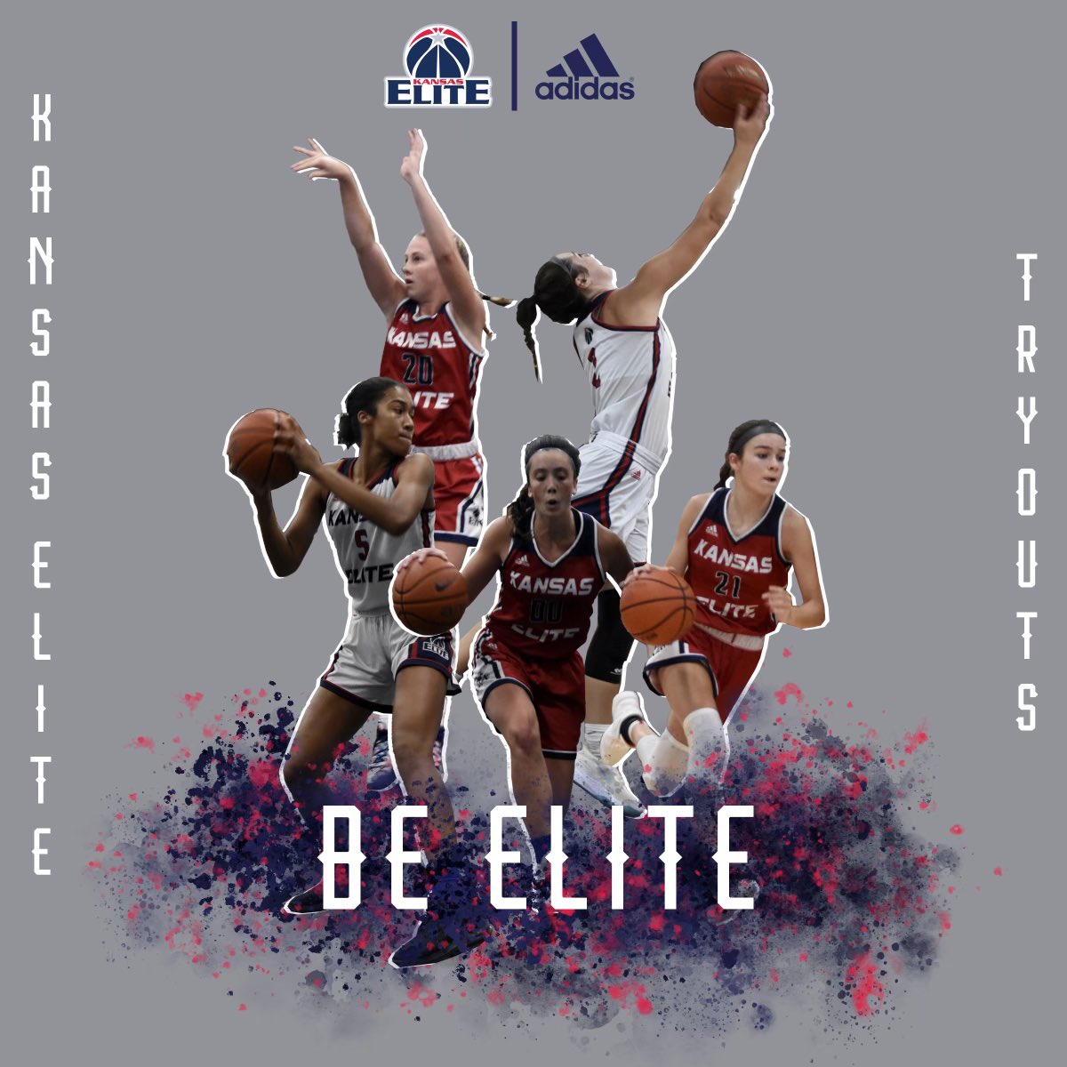 Tryout dates:
March 22nd – 6:45 pm to 8:45 pm
March 24th – 6:45 pm to 8:45 pm
March 27th – 2:30 pm to 4:30 pm
 
All tryouts will be held at Shawnee Mission South High School: 5800 W 107th St, Overland Park, KS 66202
Sign up at kansaselitewbb.com