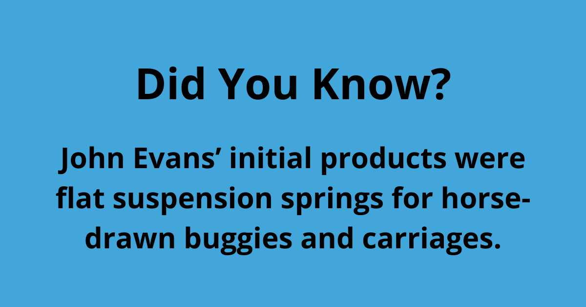 JohnEvansSons's tweet photo. In contrast to some manufacturers of the era who formed spring steel solely for the immensely popular “hoop skirt,” John Evans was thinking “diversification”––a strategy that continues to make our manufacturing stand out from the rest. https://t.co/o0wNT68VfQ