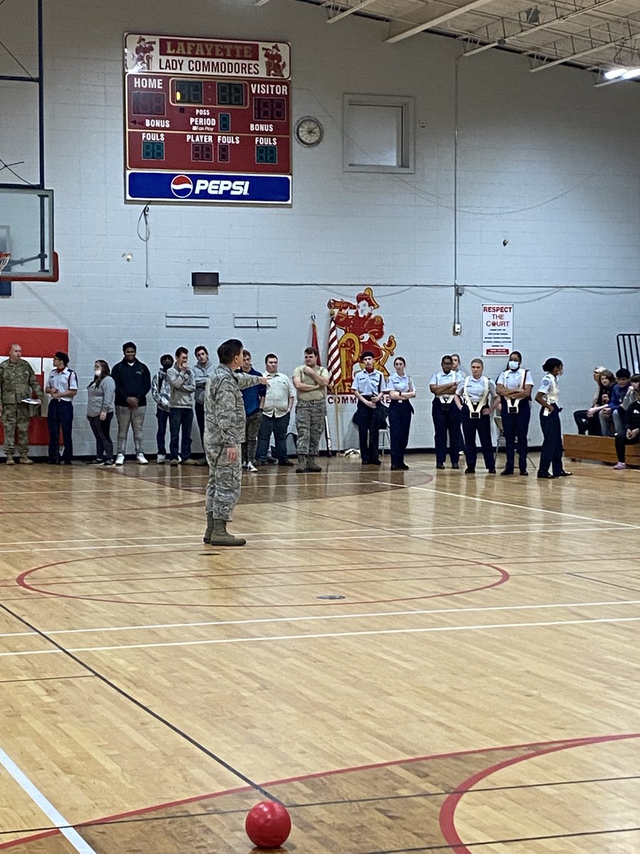 The LHS ROTC program met with our 8th grade students about the opportunity they have to join next year as a 9th grade student. #GoDores #TheCounty