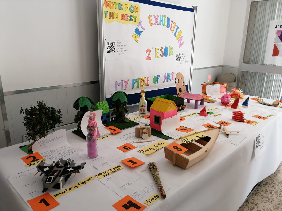 IESPALOCONVIVE's tweet photo. Proyecto:My piece of art. Exhibición de arte de alumnos de 2 eso B. 
#cuentaconnosotrosPALOquequieras https://t.co/HaKFJ0EHNO