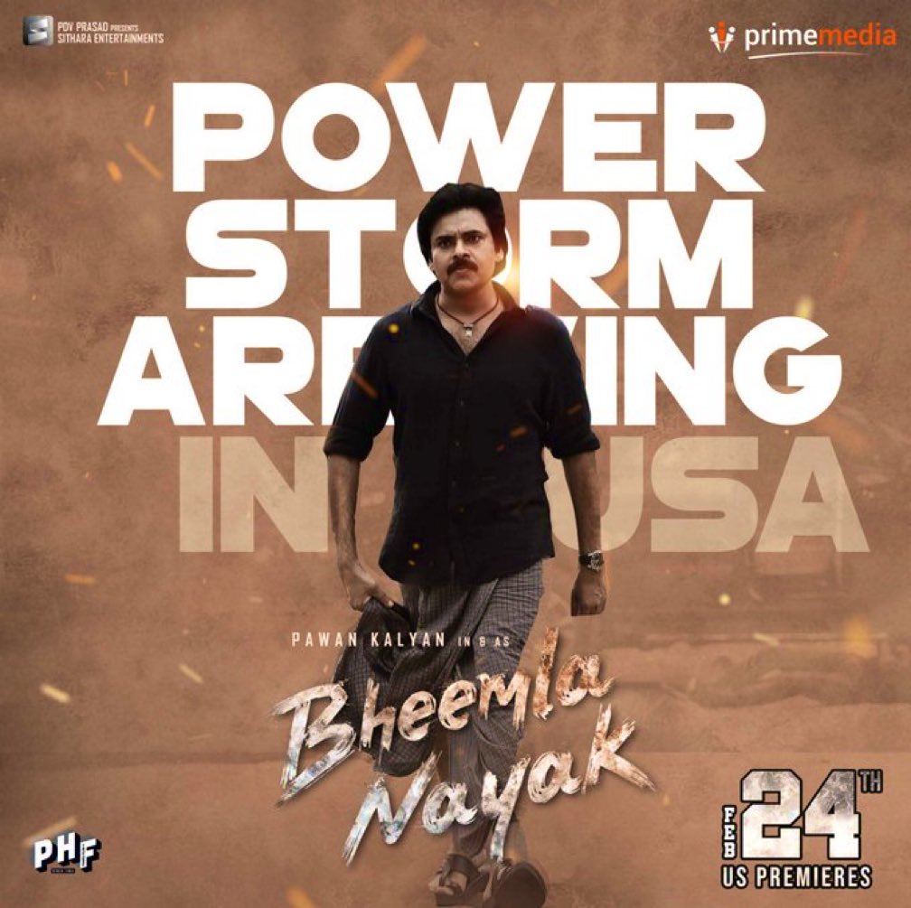 MusicThaman's tweet photo. #POWERSTORM 📣💥 USA 🇺🇸 #BheemlaNayakOn25thFeb ▶️🎭💥💥💥💥 https://t.co/LoxfrZfOLi