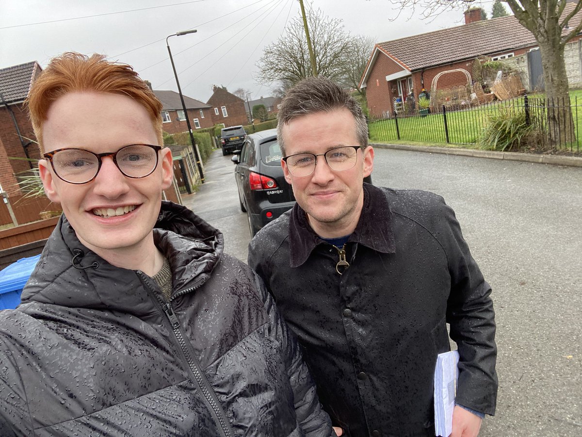 Great afternoon with <a href="/thomcarey/">Thomas Carey</a> updating residents in #Village ward before #StormDudley hits! ☔️ #Timperley <a href="/villagecons/">Timperley North & Central Team</a> <a href="/CCACllrs/">Conservative Councillors' Association</a>