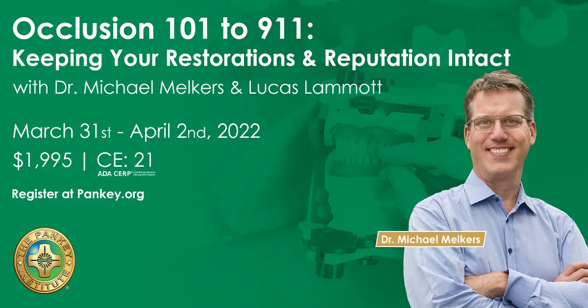 PankeyInstitute's tweet photo. Recognize foundational concepts & rationals for occlusion in restorative care in this exciting course at Pankey.
Learn More at https://t.co/kKbiwj0mFt
#DentalOcclusion #OcclusionMatters #DentalCourse https://t.co/3QDxDkDIhS