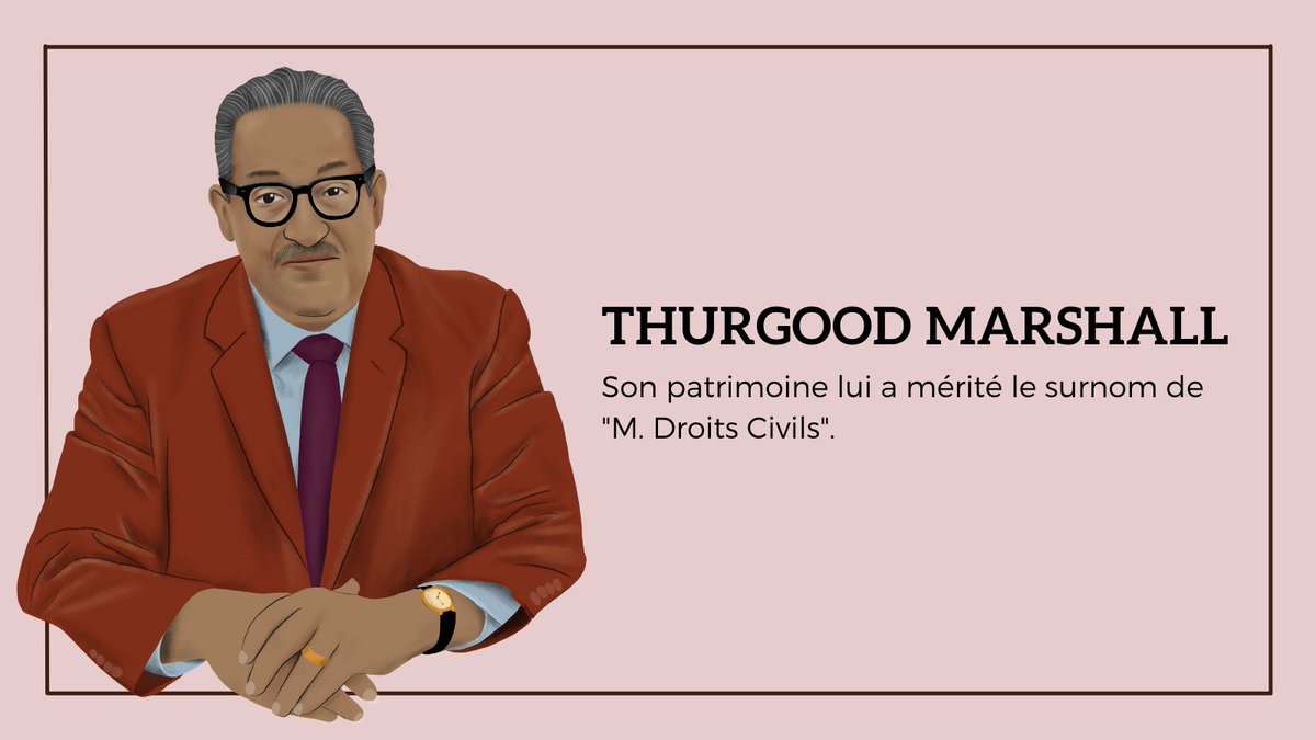 PPMSD_DPPSG's tweet photo. #ThurgoodMarshall était un avocat des droits civiques &amp; le 1er juge Noir de la Cour suprême des É.U. Il a dirigé la stratégie légale qui a démantelé les lois Jim Crow &amp; la ségrégation aux É.U., inclut la victoire historique de 1954 rendant illégales les écoles ségréguées #MHN2022 https://t.co/zwDsUUCVke