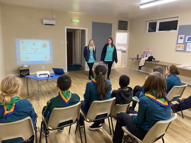 PharmacyCU's tweet photo. Pharmacists across Wales who completed their Antimicrobial stewardship module as part of their diploma undertook some public engagement recently with Scout and Brownie groups, spreading the important message of preserving antibiotics. Well done all for this excellent initiative! https://t.co/vKtUtkveR9