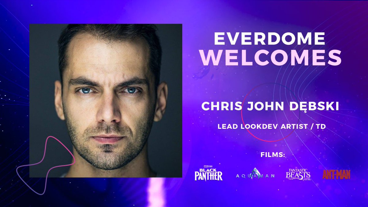 🔥 We'd like to introduce Chris Debski, our new Lead Lookdev Artist / TD.

With work on films like Black Panther, Aquaman, Fantastic Beasts, and Ant-man, Chris knows his craft. 

👉imdb.com/name/nm6895798/ 

Please join us in welcoming Chris.🎩

#TheJourneyHasBegun