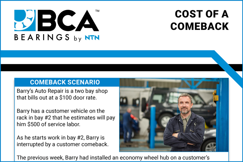 BCAHUB's tweet photo. What is the cost of a comeback? 

Here at BCA, we talk a lot of the benefits of using OE quality parts. One of the primary benefits is reduced comebacks. 

Check out this scenario to quantify the advantage of using OE quality aftermarket parts. Learn more: https://t.co/nJTqkGGN2E https://t.co/60SLF2amKu