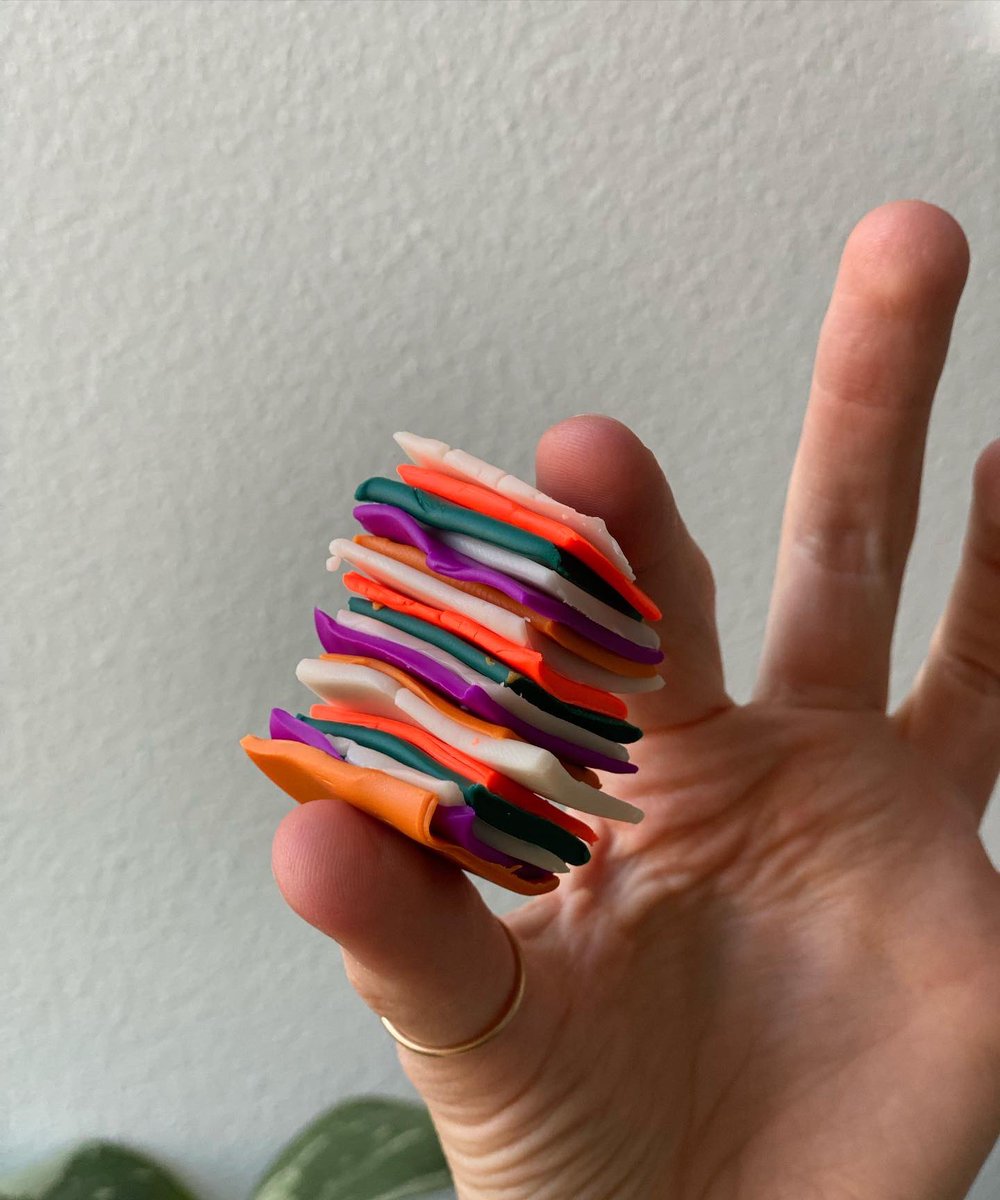 christielibera's tweet photo. 002 - Vessels / Another piece that involved touching color (👋 #synesthesia), via polymer clay. This piece stemmed through one of my “exploration wedges” and while learning about and being inspired by #nerikomi. I love her lumps Link below!
#NFTs #nftart #WomenInNFTs #nftartist https://t.co/nE5LBR7fiK