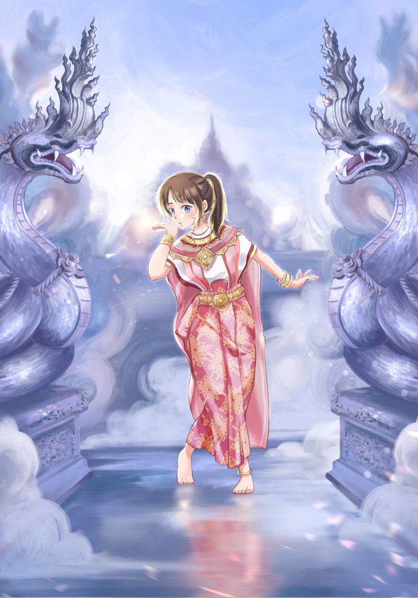 "Heaven Mirage" already listed on FND

Whether the heaven is really exists or not, But the beauty of angel is always appear clearly ☁️💙💜 

I have joined #GAME2L4 event of <a href="/MistaSpoons/">Mista Spoons</a> 
The challenge is to 'dancing' and I chose to draw a Thai dance 🥰
foundation.app/@Zhutopia/zhut…