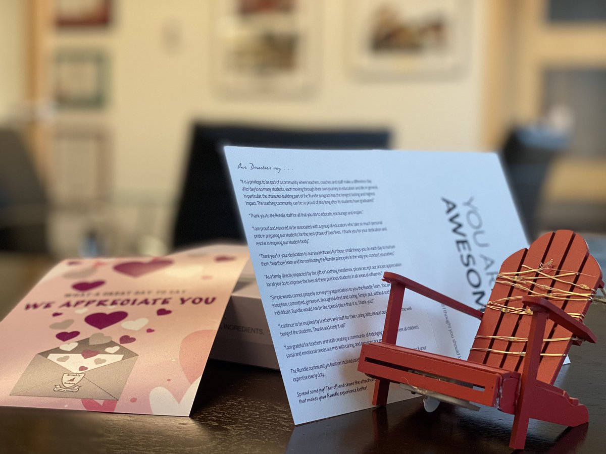 This week is Staff Appreciation Week <a href="/rundlecollege/">Rundle Schools</a> … our PAC and Board of Directors have shared incredible gifts and notes of gratitude. 

Personally speaking, I feel so fortunate to be a part of such a kind and caring community!

#Together #BeKind