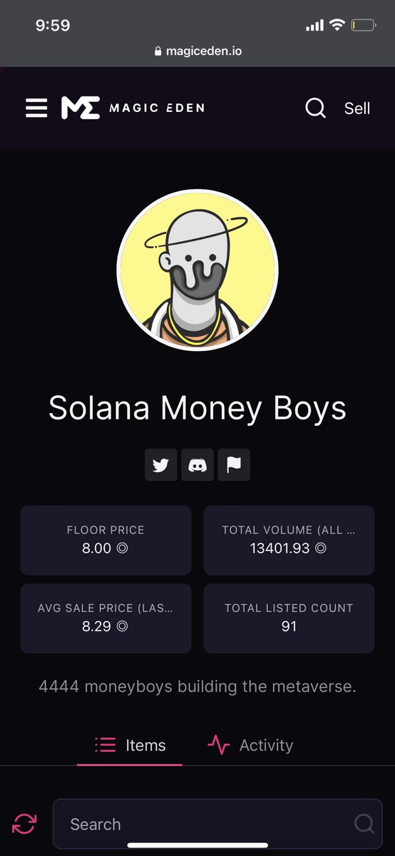 Only 91 of 4444 @SolanaMoneyBoys are listed🤔