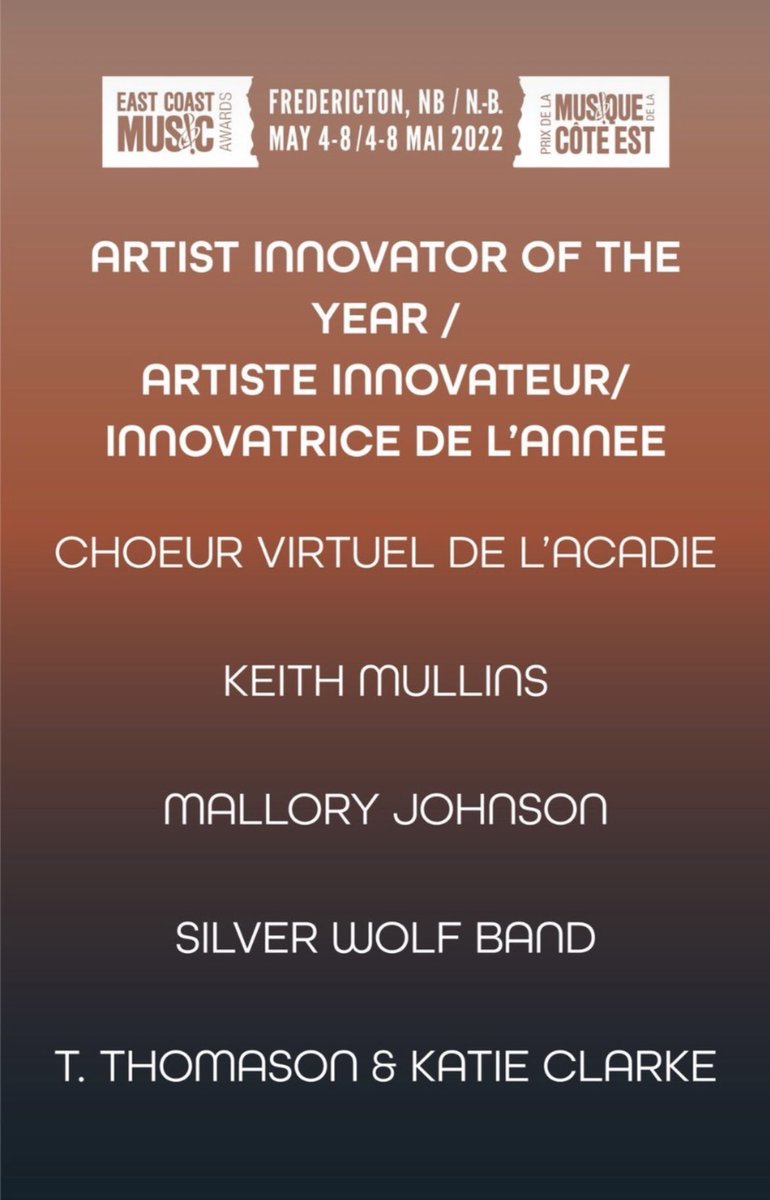 Congrats to T. Thomason @swtbbt on the @eastcoastmusic nominations for Fan’s Choice of the Year and Artist Innovator w director Katie Clarke!