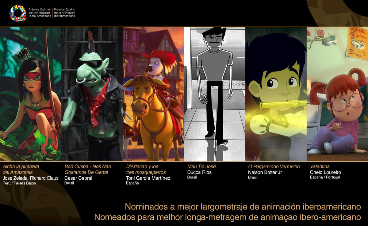 PremiosQuirino's tweet image. 🎬 #NominadosQuirino2022 a Mejor Largometraje de Animación Iberoamericano / Melhor Filme de Animação Ibero-americano / Best Ibero-American Animation Feature Film

@TenerifeFilm  #PremiosQuirino #PremiosQuirino2022