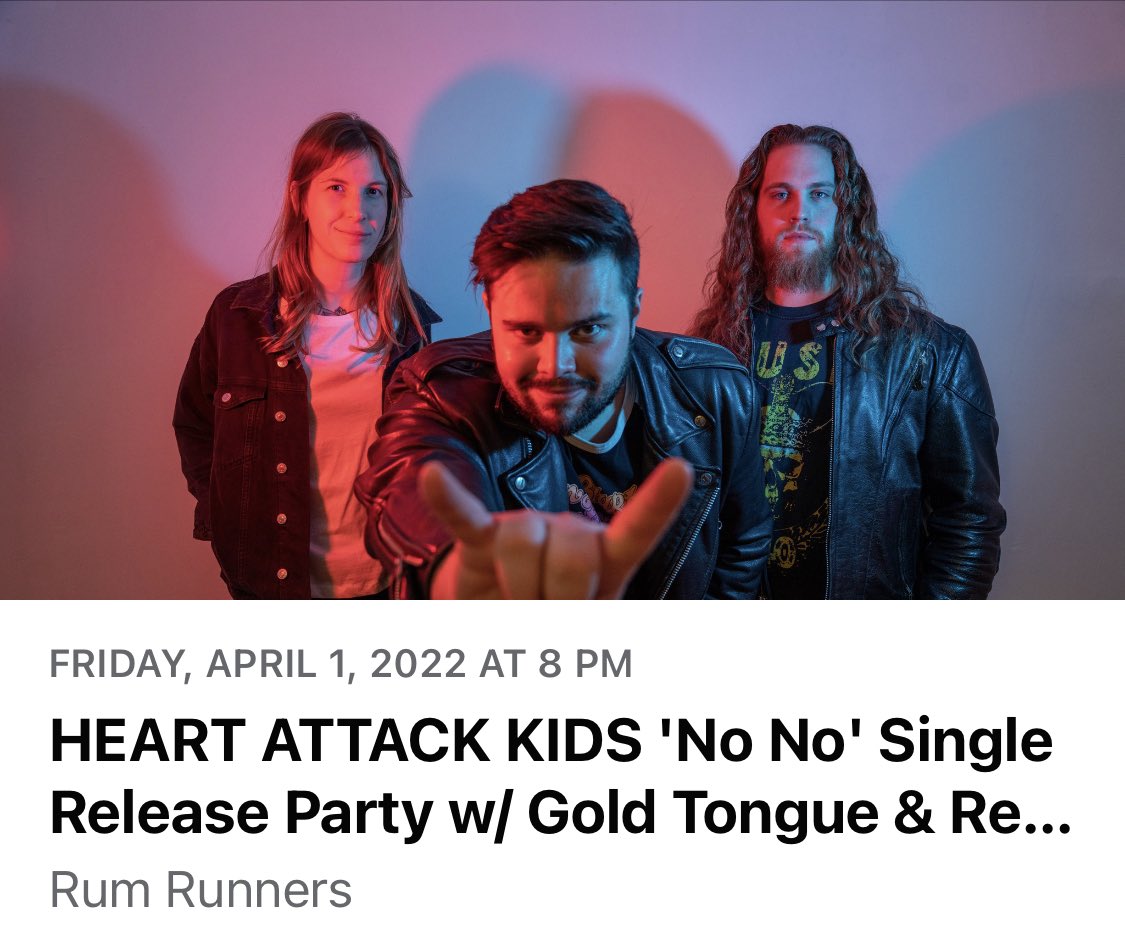 WE’RE DROPPIN A NEW SINGLE CALLED “NO NO” AND THROWING A PARTY APRIL 1ST AT <a href="/londonmusichall/">London Music Hall</a> WITH GOLD TONGUE AND <a href="/redarmsband/">Red Arms</a> ! 
THIS IS NO JOKE! 🤘❤️⚡️
Bring a canned good to support @fm96rocks April foods day!