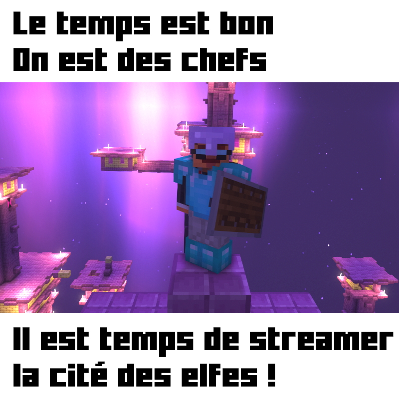 Elstyos's tweet photo. Rendez-vous à 17h pour la suite de la #CitédesElfes par @la_fabrick !
https://t.co/B0DvqcTnIj

#Minecraft #Event https://t.co/l8tj0T2sJ0