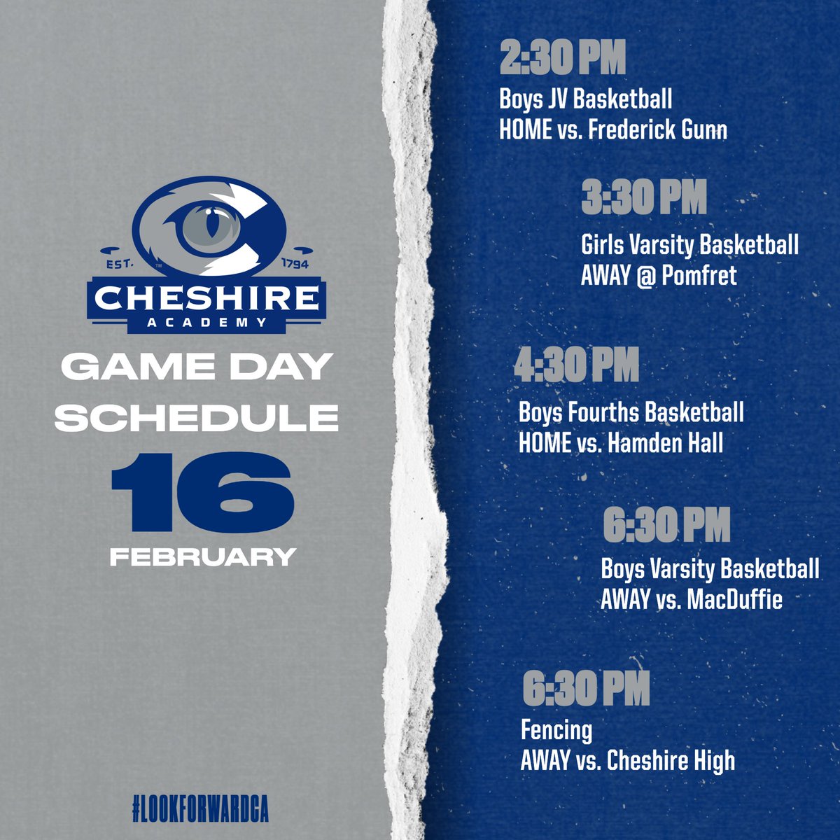 CAcatsAthletics's tweet photo. WEDNESDAY = GAME DAY. Check out the lineup of games! 😎
#CACats #LOOKFORWARDCA #Eyeofthecat https://t.co/7D1mmtCRXL