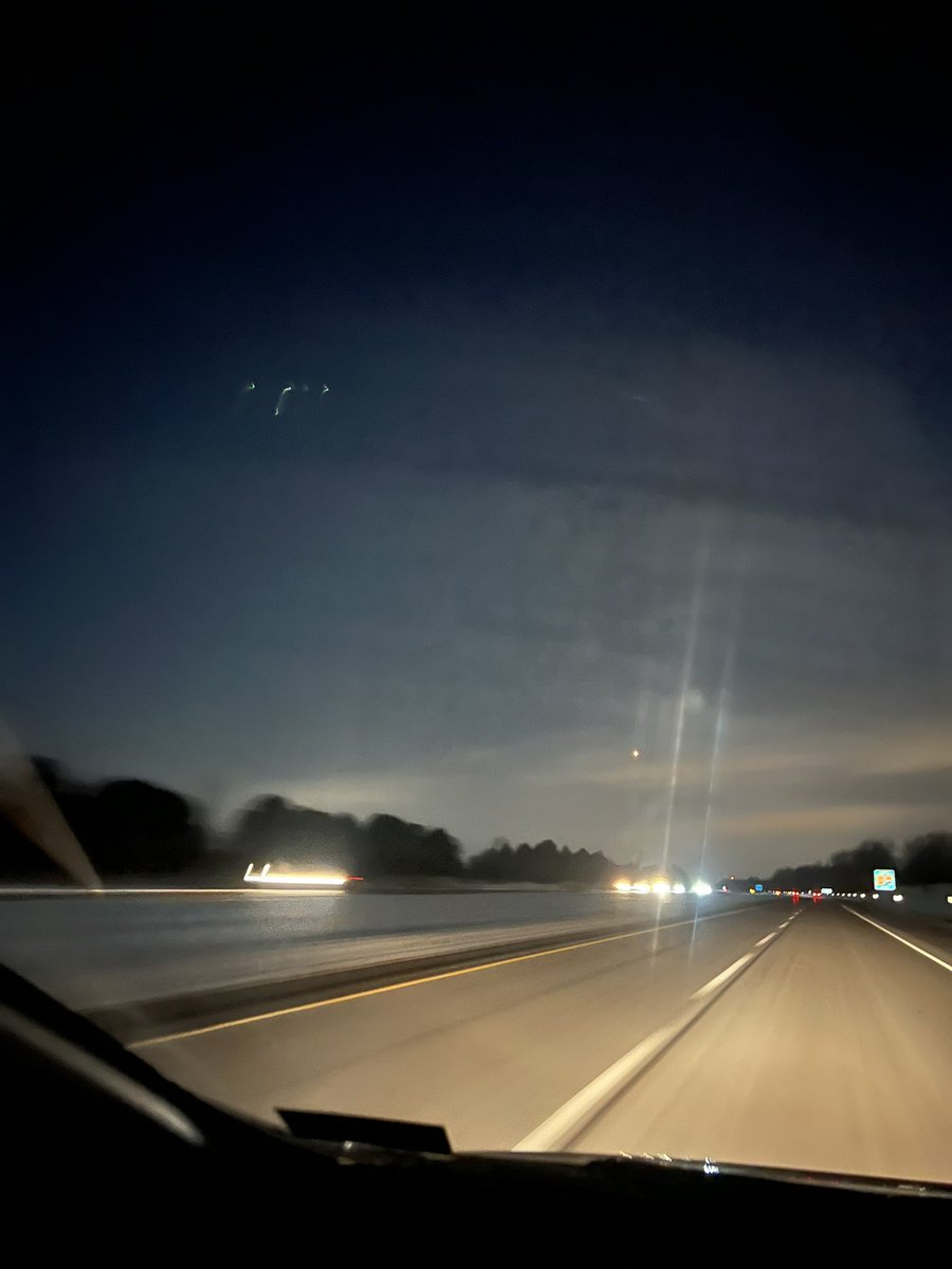NickGroff_'s tweet image. Driving Feb 13, 2022 near Buffalo NY I saw a glowing object in the sky that looked different. Zoom/swipe the pics and look at the top left of frame. What do you think it is? The picture was taken with an iPhone 13pro max in complete darkness #ufo #space #unexplainable