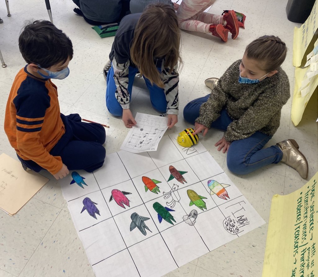“Coding is the language of the future” 3rd grade students are busy working together to design their BeeBot mazes and test codes in STEM enrichment! <a href="/GRPSColeman/">Coleman School</a> #RockGRNJ #codingforkids