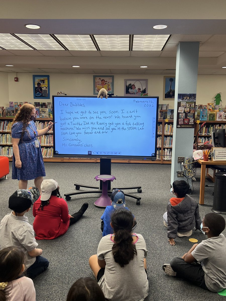 Our class loves library lesson day! Take a peek at who we wrote to after reading Saturdays by Oge Mora. 🐠 #armadilloaward #librariesrrock <a href="/pacifickle/">Kristen Fournier</a> <a href="/forestnorth/">Forest North Elementary</a>