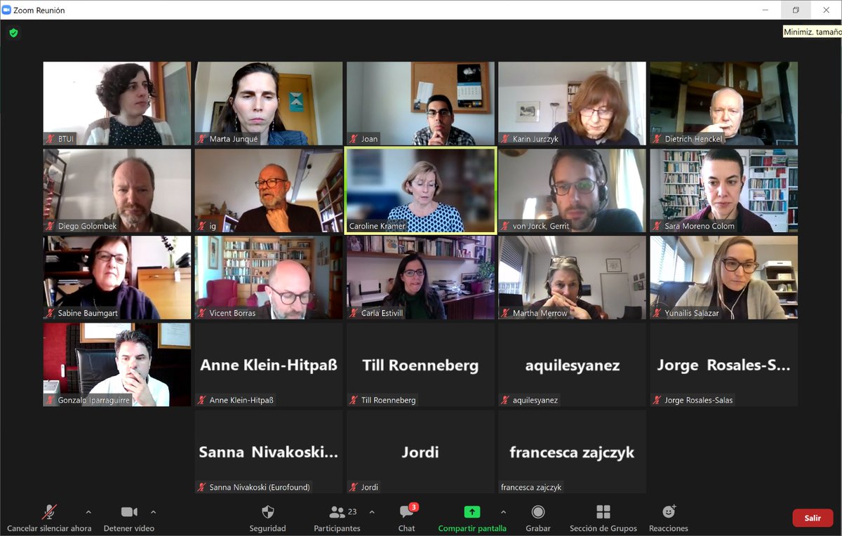 TimeUseInit's tweet photo. Today the 1st meeting of the #Research Working Group of the Barcelona Declaration on Time Policies took place.

Sharing key research areas related to time use and its relationship with #timepolicies.

Prof. @TillRoen shared the study on sleep and COVID-19 social restrictions. https://t.co/NryuBjdjA1