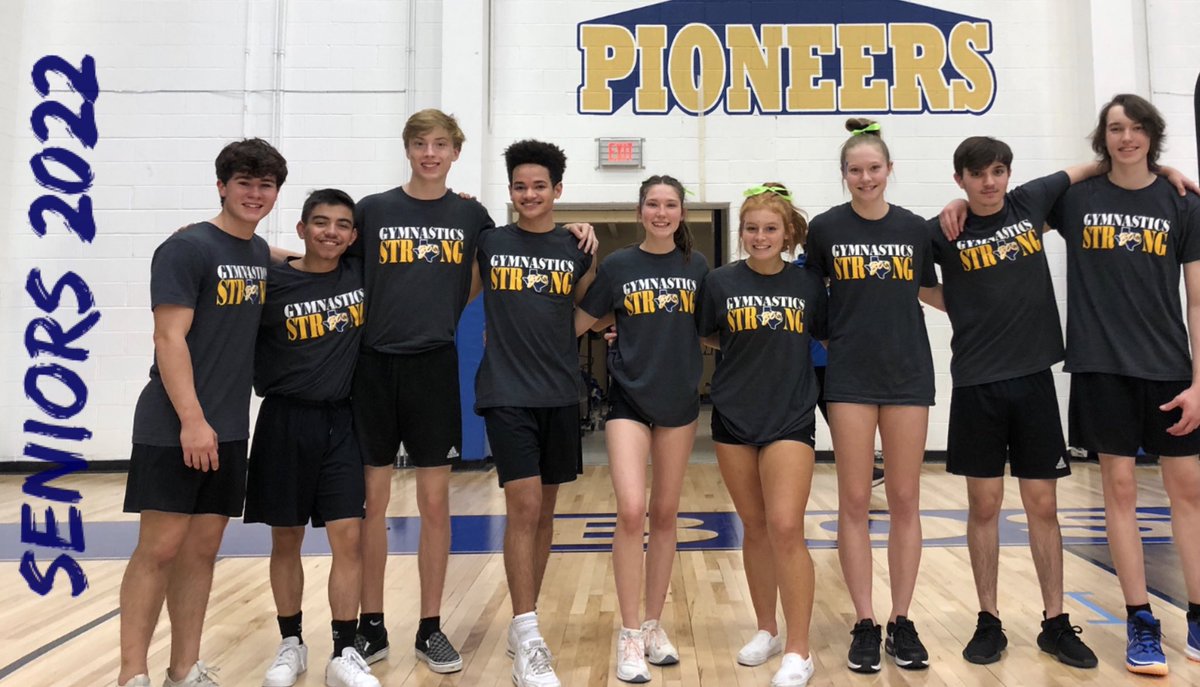 It’s SENIOR NIGHT! Come help us celebrate our Class of 2022 as your Pioneer Gymnasts take on Birdville, Haltom and Richland High Schools at home! Meet starts at 6pm! @Bosmensgymnast2