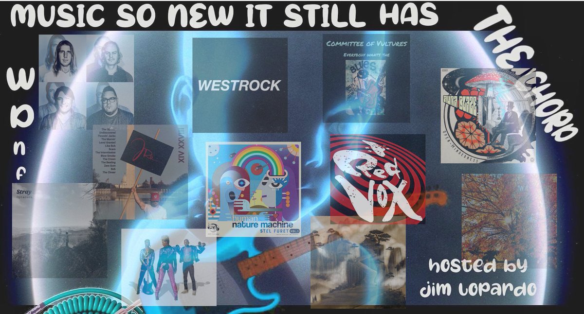 TONIGHT AT 8PM! The PREMIER of this week's MUSIC SO NEW IT STILL HAS THE CHORD with #newmusic from <a href="/CommOfVultures/">Committee Of Vultures</a>, <a href="/FuretStel/">Stel Furet</a>, Echo Kid. 3D The Boss, more from <a href="/LochMonsterBand/">Lochness Monster</a> and we go deep in <a href="/ChocChipJRu/">chocolatechipmusic</a>'s newest!

s4.radio.co/sf2430a01b/lis…

#howradioshouldsound #originalmusic